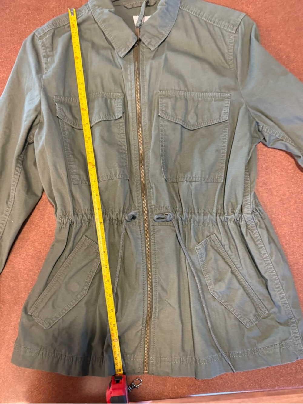 GAP Olive Green Utility Drawstring Jacket - Picture 16 of 16